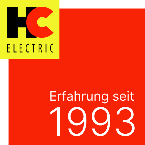 Farbiges Firmenlogo mit Zusatz „Erfahrung seit 1993“ – visuelle Betonung von langjähriger Kompetenz